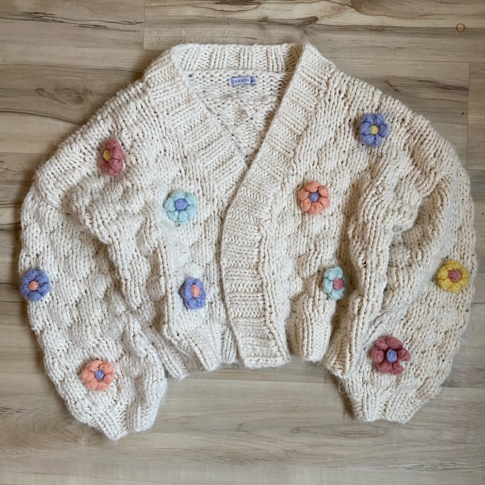 Ghanda Flowers Cardigan
